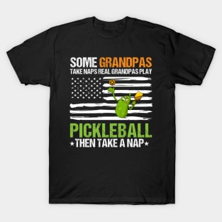 Funny Grandpa Pickleball,Father's Day Racquetball Sport fan T-Shirt